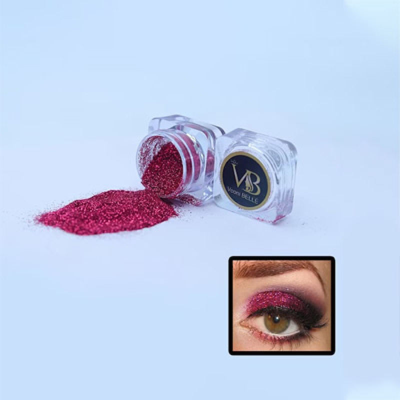 "HD Holographic Superfine Glitter Eyeshadow 5g - Dark Pink 04 "