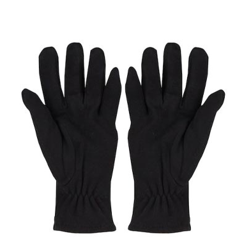 Men Black Checked Winter Gloves
