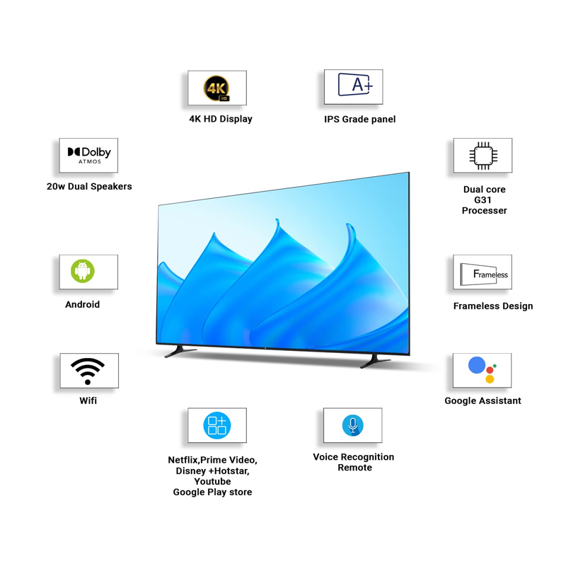IQ 215 cm (85 inches) 4K QLED Frameless Smart TV