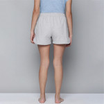 HRX By Hrithik Roshan Women Grey Melange Organic Cotton Yoga Shorts