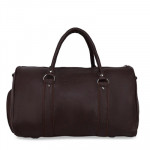 Unisex Brown Solid Medium Duffle Travel Luggage Bag