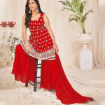 Women Embroidered Semi-Stitched Dress Material