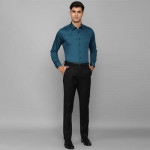 Men Blue Slim Fit Pure Cotton Formal Shirt