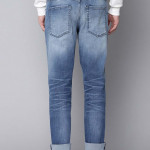 Men Blue Tapered Fit Heavy Fade Stretchable Jeans